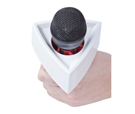 mic flag triangular white ev re50