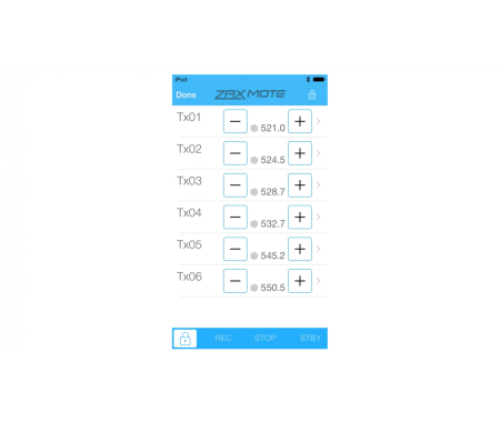 zaxmote homescreen